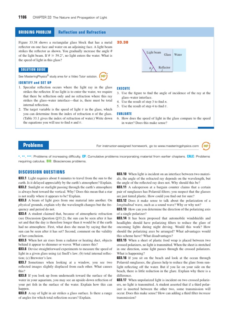 Physics II Problems PDF | PDF | Atmosphere Of Earth | Reflection (Physics)
