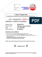 College of Engineering Test 1 - Question Set 2 EEEB373/4 Microprocessor Systems 31 July 2007: 50 Minutes