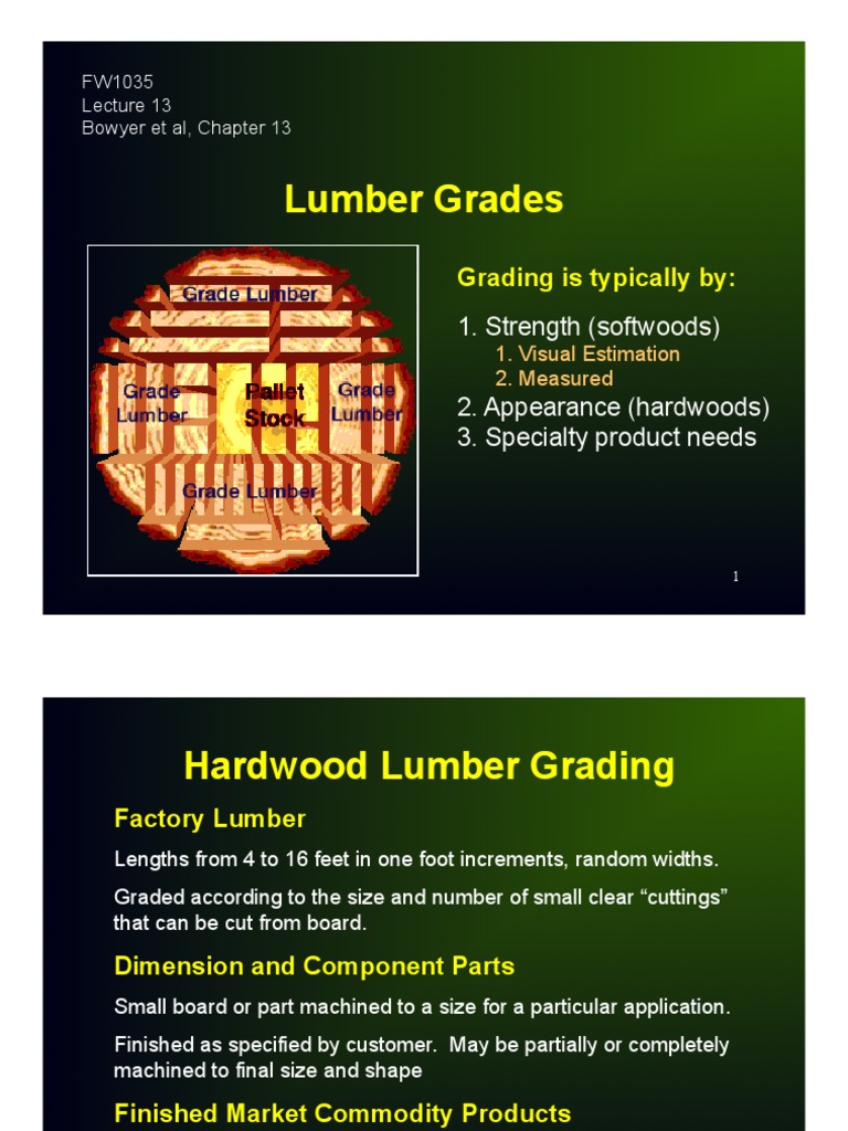 Lecture 13 Lumber Grading Lumber Wood Free 30day Trial Scribd