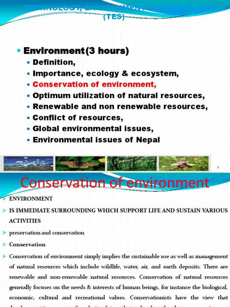 Environment Conservation and Issues | PDF | Conservation (Ethic ...