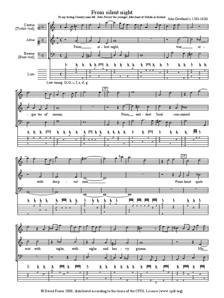 Dowland From Silent Night Musical Forms Elements Of Music