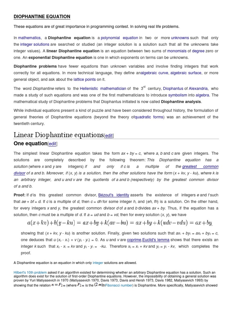 Diophantine equation examples image