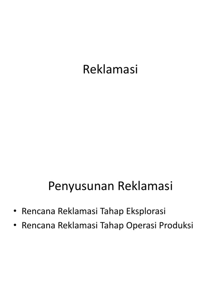 Reklamasi | PDF