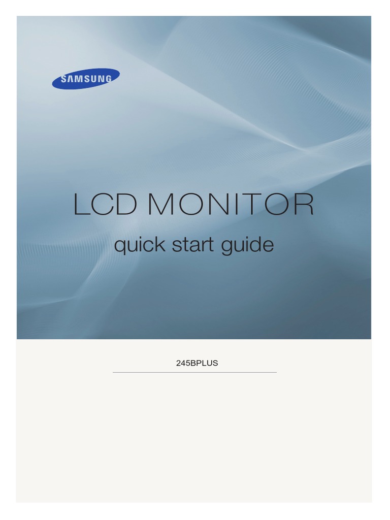LCD Monitor: Quick Start Guide | PDF | Technology & Engineering
