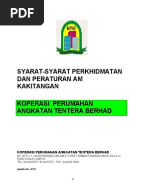 Koperasi Perumahan Angkatan Tentera Facebook