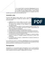 Liberalización, Desregulación y Privatización