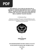 Download Descriptive Analysis of Grammatical Errors in Writing Descriptive Essay-stain Salatiga by SangDLapan SN251658158 doc pdf