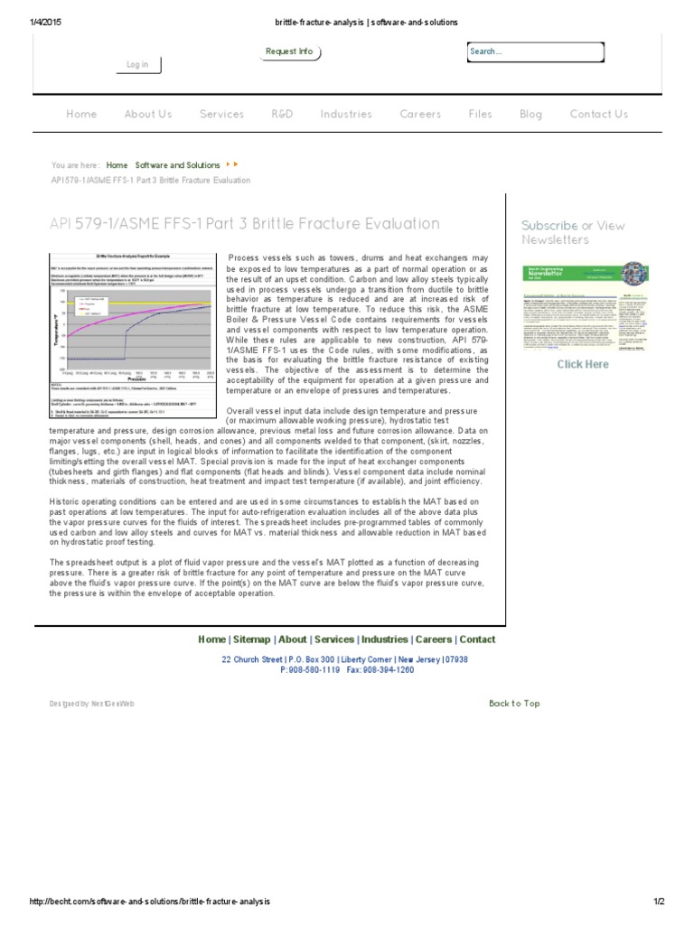 API 5791 Part3 Brittle Fracture Evaluation PDF Fracture Corrosion