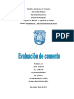 Evaluacion de Cemento