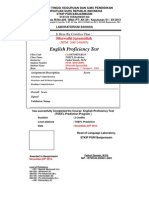 English Proficiency Test: Sibawaihi Iqramullah