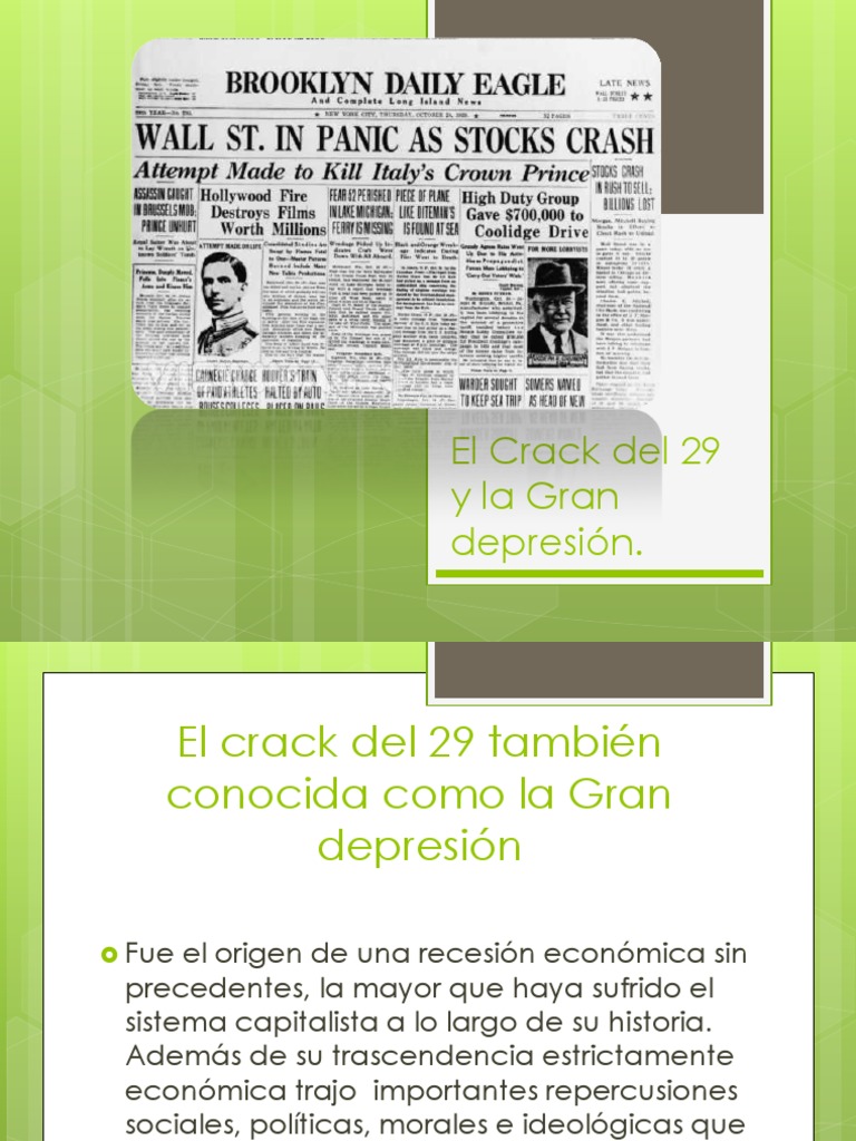 El Crack del 29 y sus Consecuencias | PDF | Accidente de Wall Street de ...