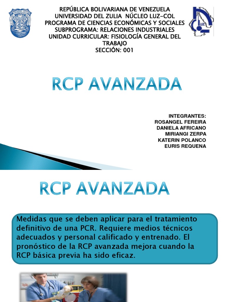 RCP Avanzada: Procedimientos Esenciales | PDF | Reanimación ...