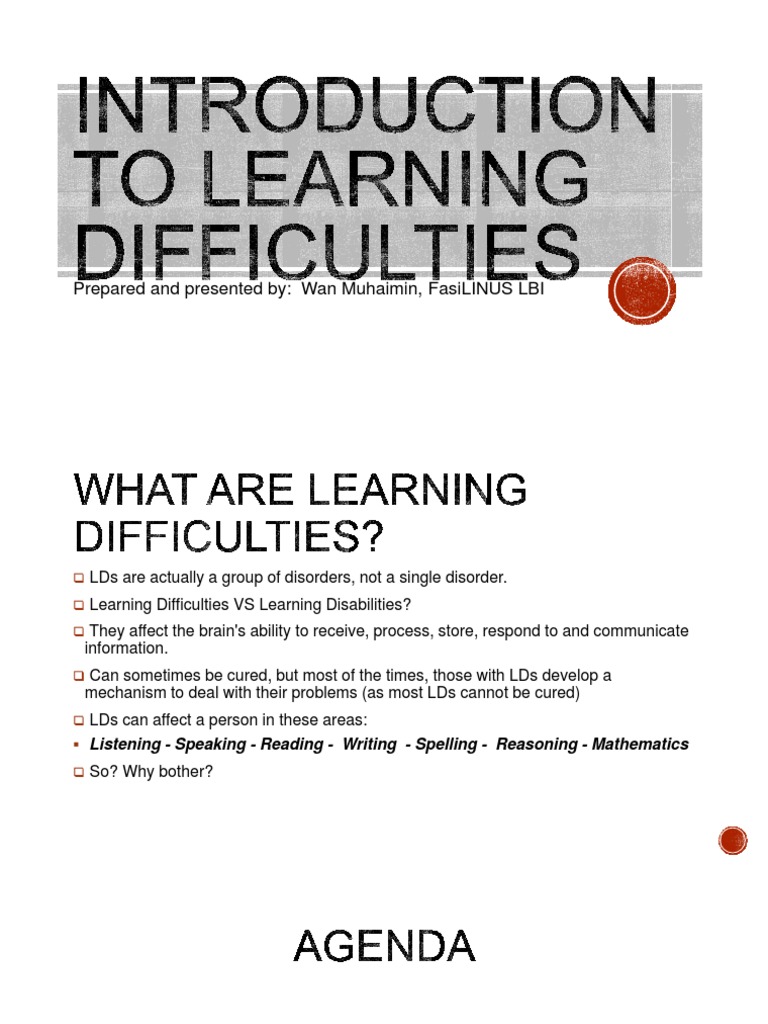 learning difficulties thesis pdf