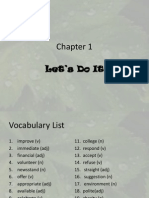 Chapter 1 Vocabulary List and Dialogues