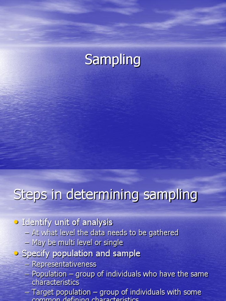 Lecture NotesNota 7 Sampling | Download Free PDF | Stratified Sampling ...