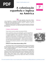 07 a Colonizacao Espanhola e Inglesa Na America