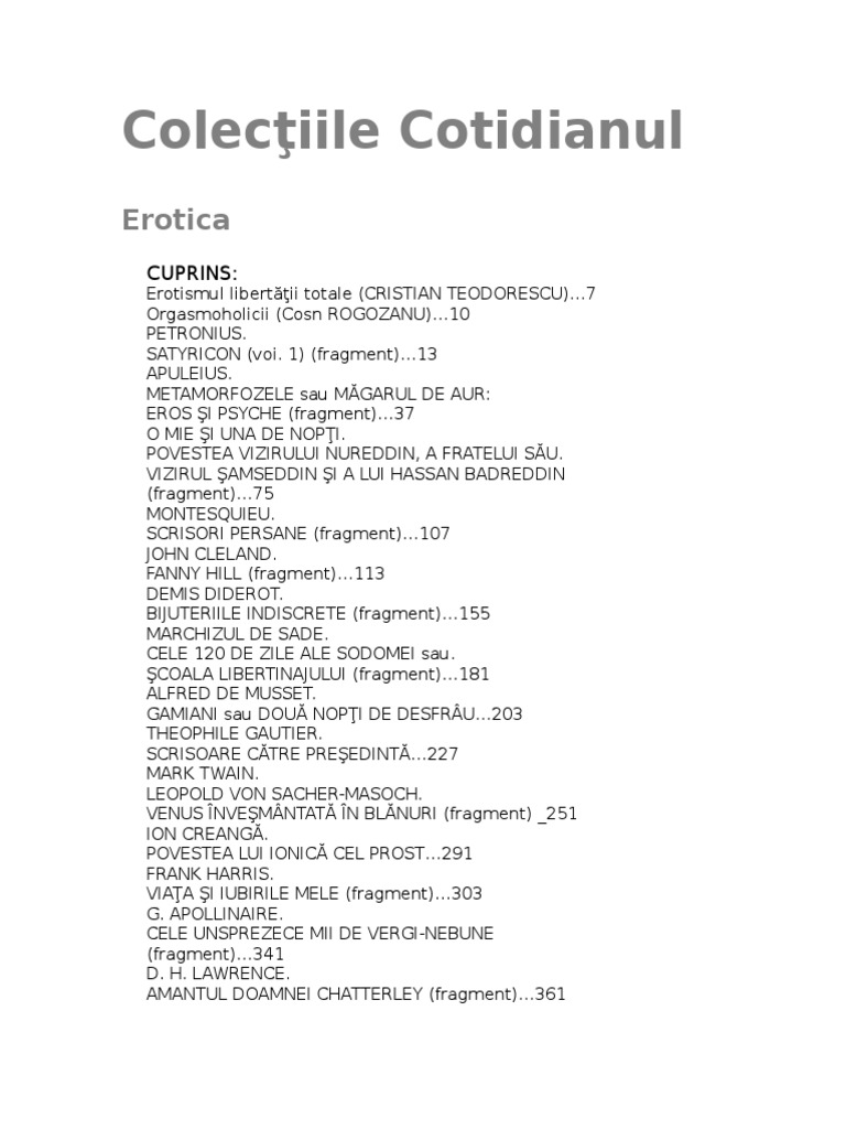 Colectiile Cotidianul Erotica 07 Pdf