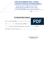 Bonafide IIITA Certificate