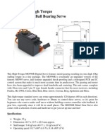 High Torque Metal Gear Dual Ball Bearing Servo: Specifications