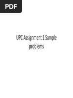 UPC Assignment 1 Sample Problems Problems