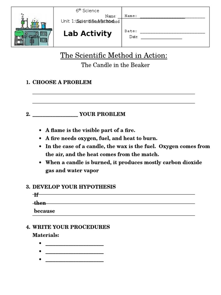 The Scientific Method in Action:: Lab Activity | PDF | Career & Growth ...