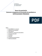 Bases de Postulación Primarias 2015 universidad de los andes