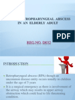 Acute Retropharyngeal Abscess in An Elderly Adult: REG - NO. D032