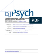 Psychiatric Patients: Systematic Review Prevalence of Experiences of Domestic Violence Among