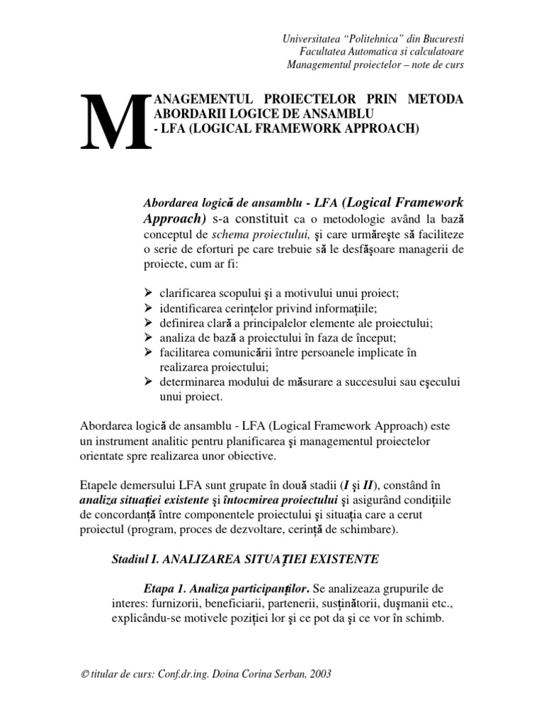 Logical Framework Analysis | PDF