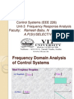 Fall 2010 Control Systems (EEE 226) Unit-3 Frequency Response Analysis Faculty: Ramesh Babu. N