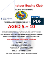 Aged 5 - 10: Hamer Amateur Boxing Club