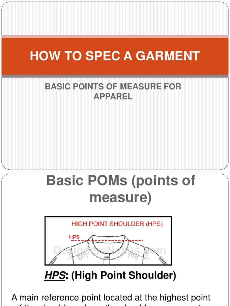 How To Spec A Garment PDF Seam (Sewing) Human Appearance
