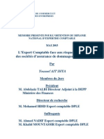 L'expert Comptable Face Aux Risques D'audit Des Sociétés D'assurance de Dommages Au Maroc