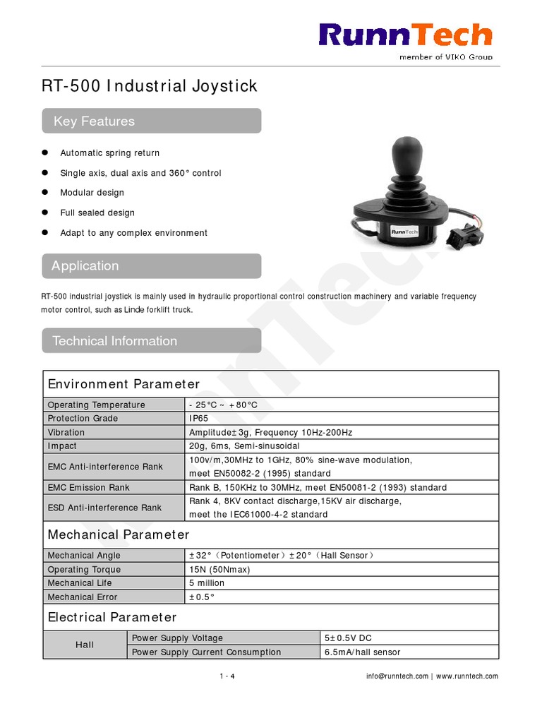 Linde Electric Forklift Joystick | PDF