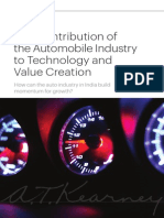 The Contribution of The Automobile Industry To Technology and Value Creation