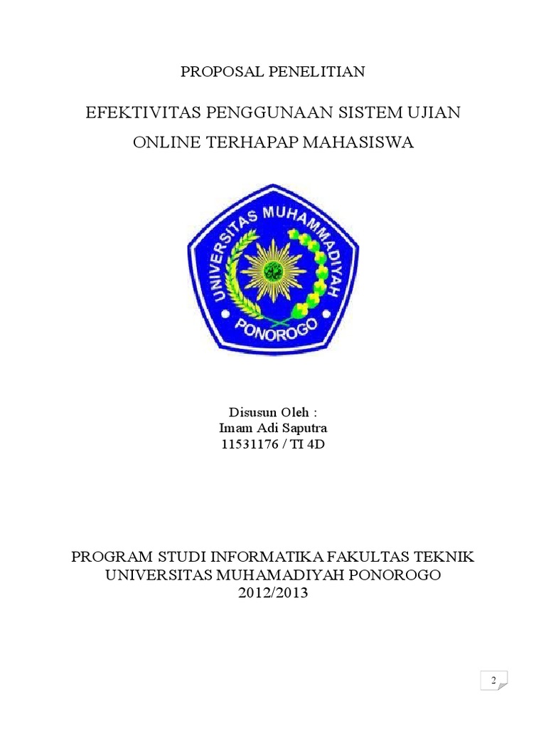 Contoh Proposal Penelitian Informatika Contoh Proposal Penelitian Informatika