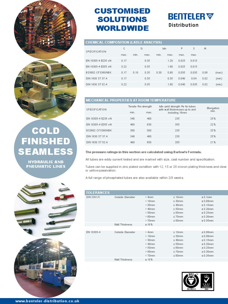 Cold Finished Seamless: Analysis) Chemical Composition (Ladle Analysis ...