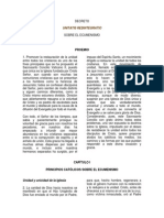 Decreto Unitatis Redintegratio Sobre El Ecumenismo PDF