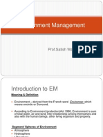 Environment Management: Prof - Satish Waghmare