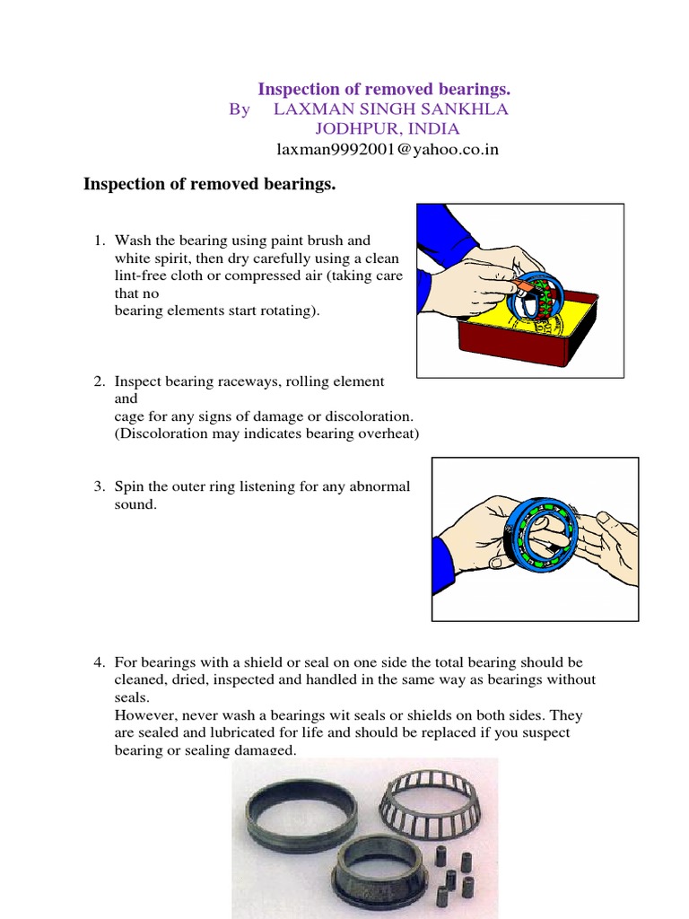 Bearing Inspection Guide | PDF | Home & Garden