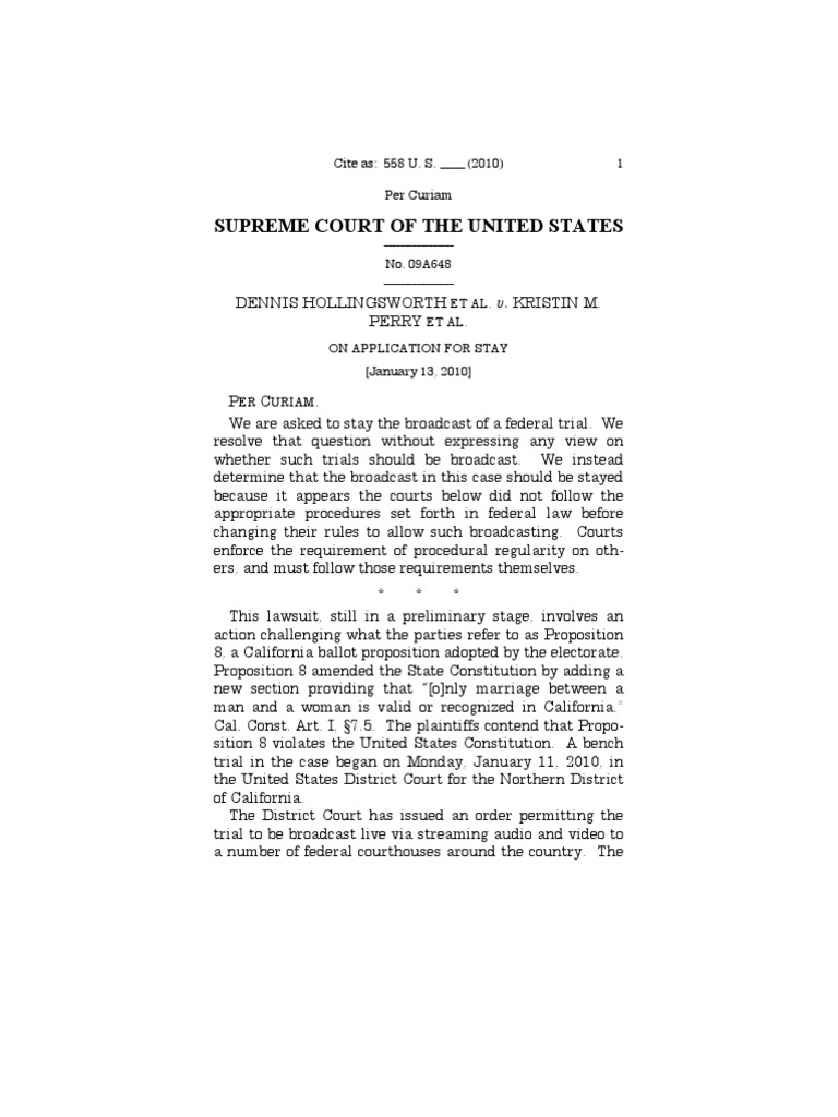 Supreme Court of The United States 1 Cite As 558 U. S. (2010) Per