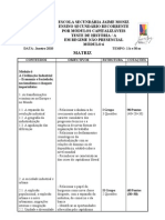 Matriz de História - Módulo 6 Janeiro 2010