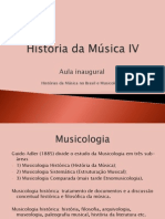 História Da Música IV - Aula Inaugural - 2014