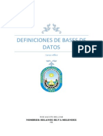 Definición y Concepto de Base de Datos, Solange Silva Melendez