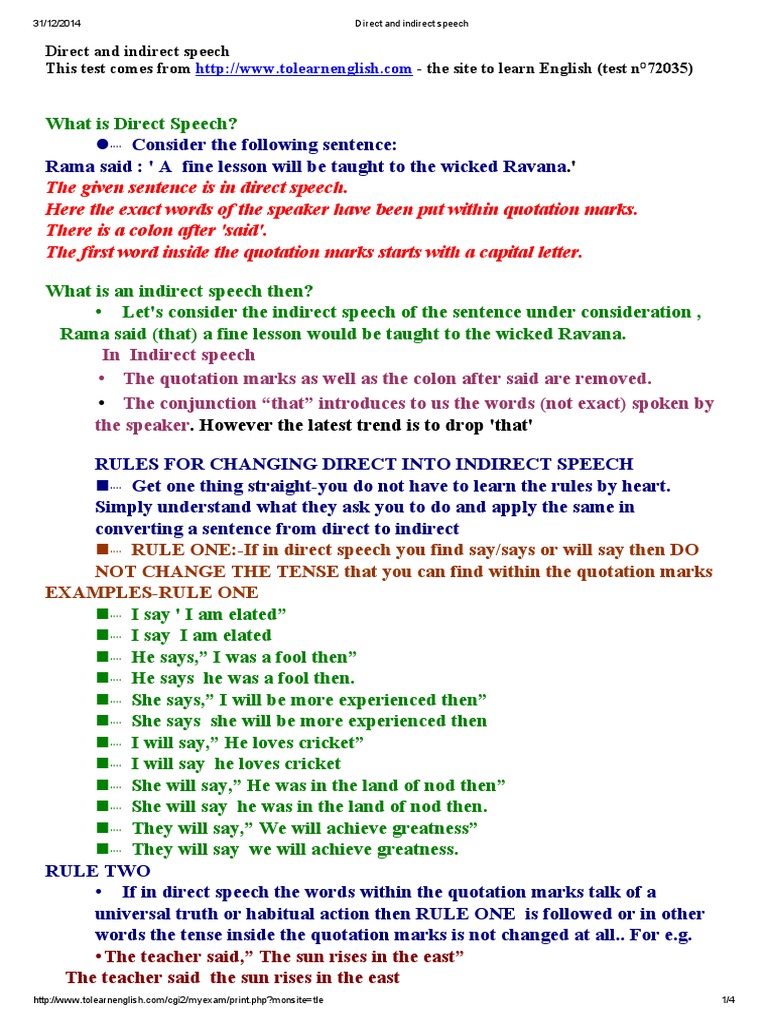 50 examples of direct and indirect speech image