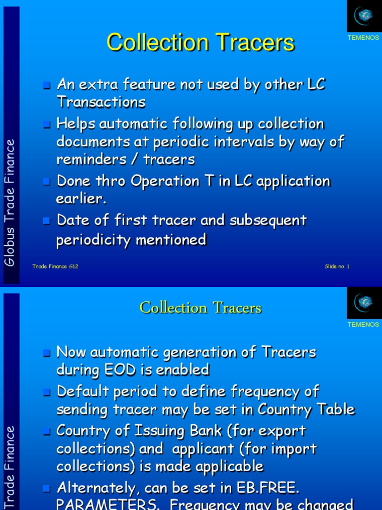 Collection Tracers in Trade Finance | PDF