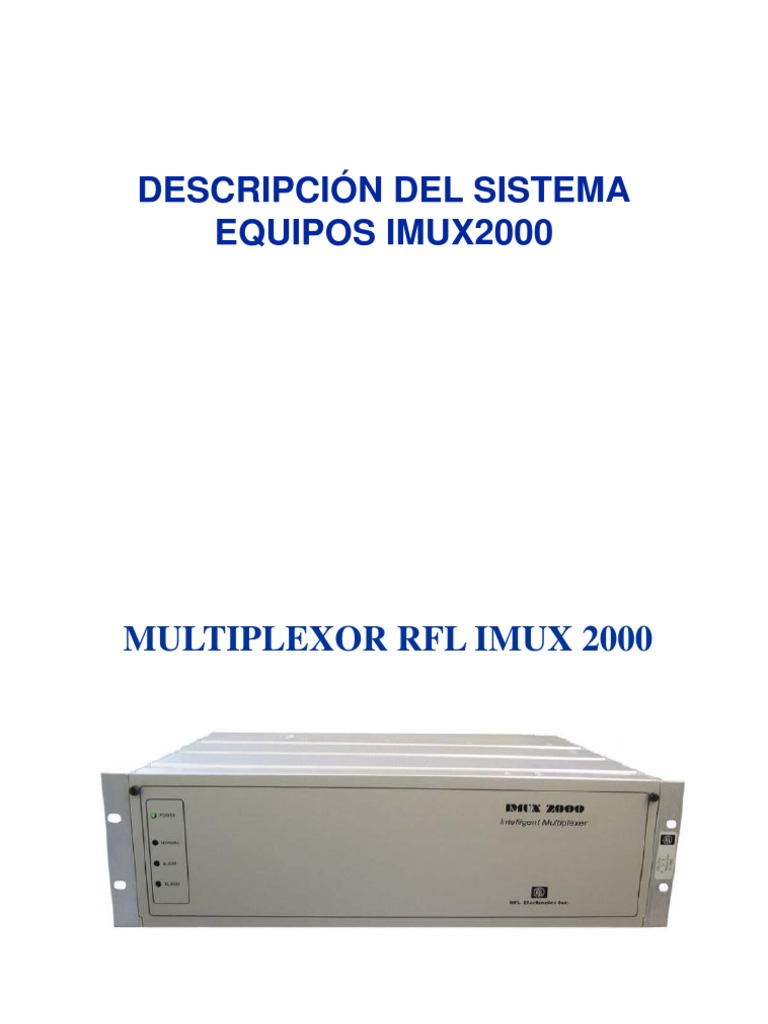 Configuración y Componentes del IMUX2000 | PDF | Señalización ...