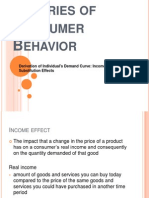 Consumer Behavior Theory: Income and Substitution Effects