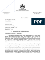 NY Attorney General Letter Re UC Warrant Checks