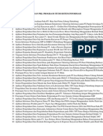 Daftar Judul Laporan PKL Program Studi Sistem Informasi